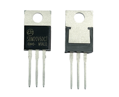 Vitesse de commutation Diodes de Schottky à basse fréquence VF Pour l'éclairage LED SBM20V60CT ROHS